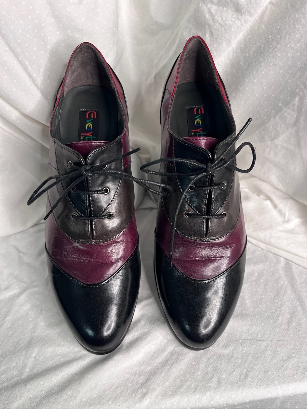 Everybody by BZ Moda Piombo Glove TriColor Leather Oxford Shoes NIB size 38.5